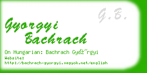 gyorgyi bachrach business card